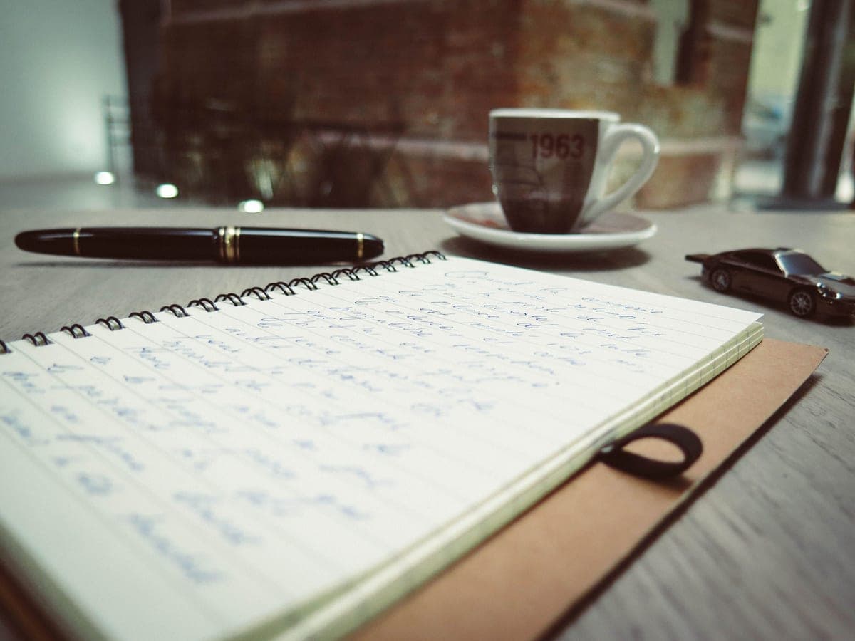 Writing on smooth French notebook paper