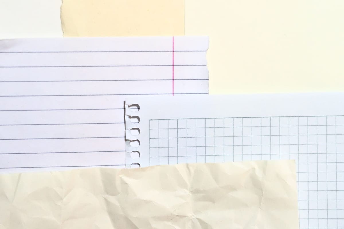 Very thin sheets of paper held to the light